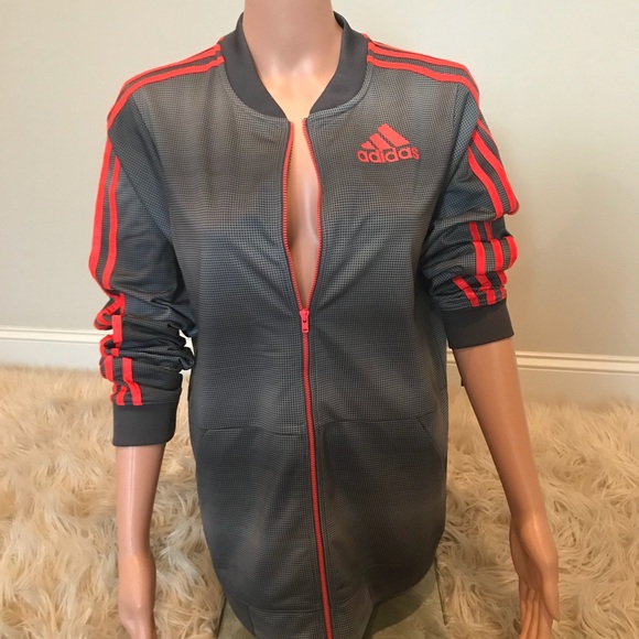 adidas Tops - Adidas Track Jacket 🔥🔥 Orange and Gray